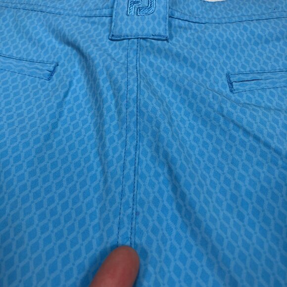 FootJoy Shorts‎ Men's 34x9 Blue Tonal Print Geometric All Over Golf Lightweight - Picture 10 of 14